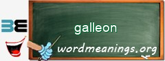 WordMeaning blackboard for galleon